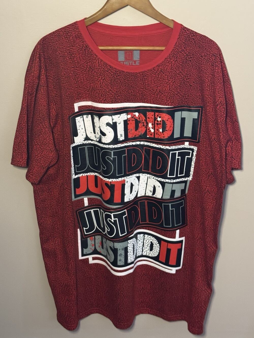 OG Hustle Just Did It Red T-Shirt Size 3XL